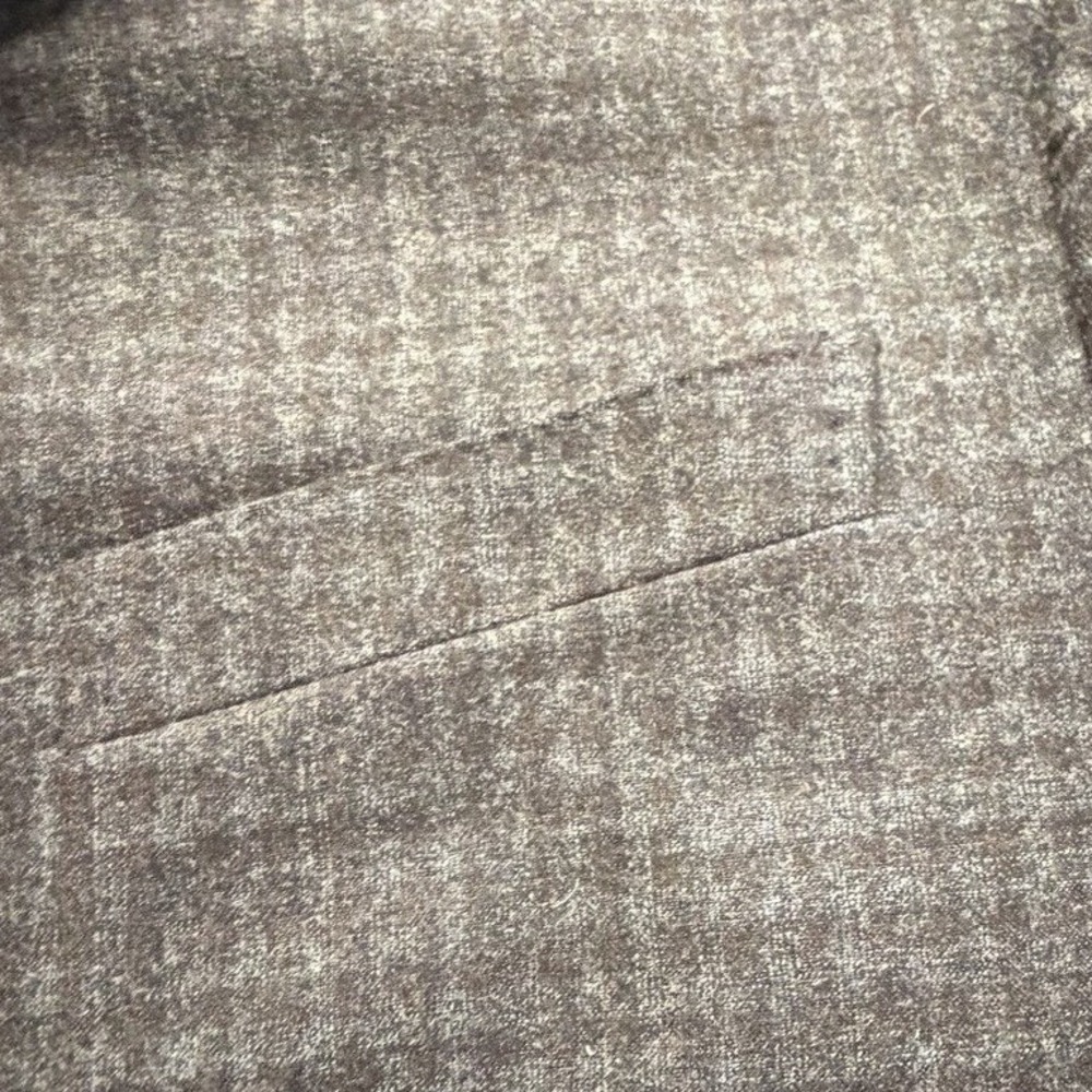Z Zegna 54R 44R Gray Micro Check Blazer Italian Wool Blend Cut Tag Drop 8 - Picture 7 of 14